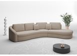 Ecksofa SIT & MORE "Jazz L-Form", beige, B:366cm H:88cm T:230cm, 100% Polyester, Sofas, Ecksofa, In weiteren Größen erhältlich