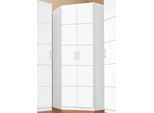 Eckkleiderschrank PRIESS "Bilbao", weiß, H:193cm T:54cm, Schränke, Eckkleiderschrank, mit 3 verschiedenen Fronten