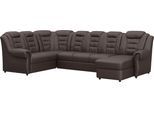 Wohnlandschaft HOME AFFAIRE "Boston U-Form", braun (mud), B:333cm H:102cm T:216cm, 64% Polyurethan, 25% Polyester, 11% Baumwolle, Sofas, Wohnlandschaft, mit hoher Rückenlehne, wahlweise mit Bettfunktion & Stauraum