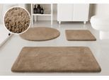 Badematte OTTO HOME "Neele", beige (sand beige), H:20mm, Polyester, Badematten, Badematte, Badteppich, getuftet, modern, Uni, antirutsch, flauschig, Hochflor