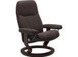 Relaxsessel STRESSLESS "Consul", braun (chocolate paloma), B:76cm H:100cm T:71cm, Leder BATICK: BATICK ist ein leicht korrigiertes, durchgefärbtes und genarbtes Möbelleder, bei dem die meisten Unebenheiten und Spuren in der Regel entfernt wurden.;Leder PALOMA: PALOMA ist ein durchgefärbtes Semianilin-Möbelleder mit natürlicher Narbung.;ROHLEDER Stoff Q2 FARON: Ein fester zuverlässiger Bouclé mit e
