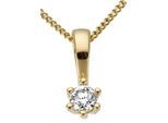 Kettenanhänger FIRETTI "Schmuck Geschenk Gold 750 Halsschmuck Anhänger Halskette Solitär", gold (gelbgoldfarben, gwgetoentes, weiß), Schmuckanhänger, Damen, 0,1 P2 = erkennbare Einschlüsse, Diamanten Gelbgold 585, 0,35 g, Diamanten, Gelbgold 585, Kettenanhänger, mit Brillant in Krappenfassung