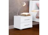Nachtkonsole PRIESS "Husum Nachtkonsole in premium Qualität Schlafzimmer Schrank", weiß, B:41cm H:37cm T:38cm, Holzwerkstoff, Sideboards, Nachtkonsole, mit 2 Schubkästen Nachtschrank Beistellschrank Nachtschränkchen