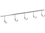 Hakenleiste RAUCH "Zubehör für Rauch-Schränke", silberfarben, B:35cm H:5cm T:5cm, Metall, Hakenleisten, mit 5 Haken
