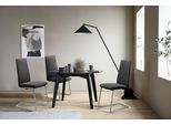 Polsterstuhl STRESSLESS "Laurel", grau (charcoal dinamica, chrom glänzend), B:53cm H:105cm T:60cm, Microfaser DINAMICA (88% Polyester, 12% Polyurethan), Stühle, Polsterstuhl, High Back, Größe M, mit Beinen aus Stahl in Chrom glänzend