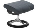 Fußhocker STRESSLESS "Consul", blau (atlantic blau batick), B:54cm H:41cm T:39cm, Leder BATICK: BATICK ist ein leicht korrigiertes, durchgefärbtes und genarbtes Möbelleder, bei dem die meisten Unebenheiten und Spuren in der Regel entfernt wurden.;Leder PALOMA: PALOMA ist ein durchgefärbtes Semianilin-Möbelleder mit natürlicher Narbung.;ROHLEDER Stoff Q2 FARON: Ein fester zuverlässiger Bouclé mit e