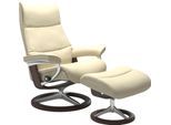 Relaxsessel STRESSLESS "View", beige (vanilla paloma), B:78cm H:108cm T:78cm, Leder BATICK: BATICK ist ein leicht korrigiertes, durchgefärbtes und genarbtes Möbelleder, bei dem die meisten Unebenheiten und Spuren in der Regel entfernt wurden.;Leder PALOMA: PALOMA ist ein durchgefärbtes Semianilin-Möbelleder mit natürlicher Narbung.;ROHLEDER Stoff Q2 FARON: Ein fester zuverlässiger Bouclé mit einem
