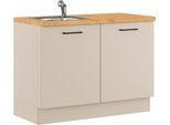 Mehrzweckschrank-Set IMPULS KÜCHEN "Warschau", grau (kieselgrau mit vintage eiche, nachbildung), B:120cm H:91,8cm T:60cm, Dekorfolie, Holzwerkstoff, Kastenmöbel-Sets, Vielfältige Varianten verfügbar; kombinierbar mit anderen Artikeln