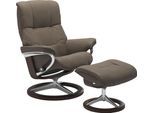 Relaxsessel STRESSLESS "Mayfair", braun (mole batick), B:83cm H:102cm T:73cm, Leder BATICK: BATICK ist ein leicht korrigiertes, durchgefärbtes und genarbtes Möbelleder, bei dem die meisten Unebenheiten und Spuren in der Regel entfernt wurden.;Leder PALOMA: PALOMA ist ein durchgefärbtes Semianilin-Möbelleder mit natürlicher Narbung.;ROHLEDER Stoff Q2 FARON: Ein fester zuverlässiger Bouclé mit einem