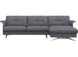 Ecksofa FLEXLUX "Glow bequem und komfortabel durch hochwertigen Sitzaufbau, L-Form", blau (navy blau), B:273cm H:81cm T:158cm, 62% Polyester/17%Baumwolle/14%Viscose/7%Leinen, Sofas, Ecksofa, Modernes skandinavisches Design