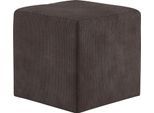 Hocker COTTA "Cuby", schwarz (charcoal), B:40cm H:40cm T:40cm, 96% POLYESTER (PES) / 4% POLYAMID (PA), Hocker, Hocker, Sitzwürfel, Cube, Sitzhocker
