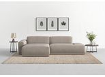 Ecksofa TRENDMANUFAKTUR "Braga, mit hochwertigem Kaltschaum, L-Form, in Cord erhältlich", grau (taupe grau), B:275cm H:72cm T:160cm, 100% Polyester, Sofas, Ecksofa, modernes Sofa, Couch mit hohem Sitzkomfort, 275/72/160 cm (B/H/T)