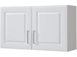 Hängeschrank KOCHSTATION "KS-Stockholm", weiß (weiß, weiß), B:100cm H:57cm T:34cm, Holzwerkstoff, MDF, Schränke, Hängeschrank, hochwertige MDF-Fronten