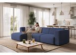 Ecksofa OTTO HOME "Merid L-Form, B: 295 cm - OTTO. Verlässliche Qualität.", blau, B:295cm H:70cm T:162cm, Struktur fein (100% Polyester);Samtoptik (100% Polyester);Samtcord (92% Polyester, 8% Polyamid), Sofas, Ecksofa, jederzeit durch Module erweiterbar