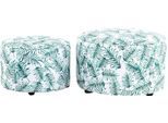 Hocker KAYOOM "Indira 2er-Set, Hocker-Set in schönem Stil, skandinavisches Design", bunt (flower), B:58cm H:36cm T:45cm, Stoffbezug: 100% Polyester Füllung: Schaumstoff, Hocker, Hocker, stilvoll, dekorativ, modern, erfüllt moderne Wohnansprüche