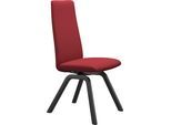 Polsterstuhl STRESSLESS "Laurel", rot (berry rot dinamica, schwarz), B:49cm H:105cm T:60cm, Microfaser DINAMICA (88% Polyester, 12% Polyurethan), Stühle, Polsterstuhl, High Back, Größe M, mit schräggestellten Beinen in Schwarz