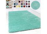 Hochflor-Teppich ESPRIT "Relaxx ESP-4150", blau (türkis), H:25mm Ø:200cm, Kunstfaser, Teppiche, Wohnzimmer, sehr große Farbauswahl, weicher dichter Hochflor