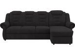 Ecksofa HOME AFFAIRE "Boston L-Form", schwarz, B:262cm H:102cm T:165cm, 100% Polyester, Sofas, Ecksofa, mit hoher Rückenlehne, wahlweise mit Bettfunktion