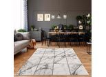 Teppich CARPET CITY "Noa 9288" Gr. 2, grau, B:80cm H:11mm L:150cm, Kunstfaser, Teppiche, Teppich, Kurzflor, Modern, Weicher For, Pflegeleicht