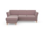 Ecksofa SIT & MORE "Visby L-Form", rosa (altrosa), B:248cm H:87cm T:162cm, Sofas, Ecksofa, Wahlweise mit Bettfunktion und Bettkasten, frei im Raum stellbar