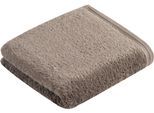 Handtuch VOSSEN "Vegan Life", grau (pepplestone), B:50cm L:100cm, Webfrottier, Obermaterial: 100% Baumwolle, Handtücher, 100% vegan