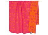 Wohndecke PAD "LUST", pink, B:150cm L:200cm, Mischgewebe, Wohndecken, Wohndecke, Made in Europe, Wendefunktion, mit Schriftzug, 150x200 cm