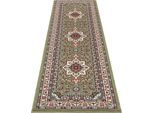 Teppich HANSE HOME "Parun Täbriz" Gr. 12, grün, B:80cm H:9mm L:250cm, Polypropylen (PP), Teppiche, Teppich, Kurzflor, Orient, Läufer, Vintage, Esszimmer, Wohnzimmer, Flur