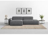 Ecksofa TRENDMANUFAKTUR "Braga, mit hochwertigem Kaltschaum, L-Form, in Cord erhältlich", grau (dunkelgrau), B:275cm H:72cm T:160cm, 92% Polyester, 8% Nylon, Sofas, Ecksofa, modernes Sofa, Couch mit hohem Sitzkomfort, 275/72/160 cm (B/H/T)