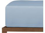 Spannbettlaken UNCOVER BY SCHIESSER "New Jersey aus 100% Baumwolle", blau (hellblau), B:100cm L:200cm, Jersey, Obermaterial: 100% Baumwolle, Bettlaken, Spannbettlaken, Made in Green