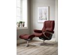 Relaxsessel STRESSLESS "Mayfair", rot (rot dinamica), B:83cm H:102cm T:74cm, Microfaser DINAMICA (88% Polyester, 12% Polyurethan), Sessel, Relaxsessel, mit Cross Base, Größe S, M & L, Holzakzent Schwarz