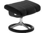 Fußhocker STRESSLESS "Consul", schwarz (schwarz batick), B:54cm H:41cm T:39cm, Leder BATICK: BATICK ist ein leicht korrigiertes, durchgefärbtes und genarbtes Möbelleder, bei dem die meisten Unebenheiten und Spuren in der Regel entfernt wurden.;Leder PALOMA: PALOMA ist ein durchgefärbtes Semianilin-Möbelleder mit natürlicher Narbung.;ROHLEDER Stoff Q2 FARON: Ein fester zuverlässiger Bouclé mit eine