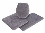 Badematte MÖVE "Superwuschel, Badvorleger, Badezimmer Teppich" Gr. 12, grau (stone), H:40mm, Polyester, Badematten, Badematte, Mikrofaser-Badematte, Badteppich, rechteckig, rund & als 3-tlg. Set