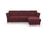 Ecksofa SIT & MORE "Visby L-Form", rot (bordeaux), B:248cm H:87cm T:162cm, Sofas, Ecksofa, Wahlweise mit Bettfunktion und Bettkasten, frei im Raum stellbar