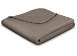 Wohndecke BIEDERLACK "Cotton Home", grau (taupe), B:150cm L:200cm, Baumwolle, Polyacryl, Wohndecken, Wohndecke, mit Zierstich