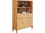 Regal OTTO HOME "Luven", beige (natur), B:98cm H:137cm T:34cm, Massivholz, Regale, Regal, zertifiziertes Massivholz, Breite 98 cm