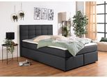Boxbett HOME AFFAIRE "Ovalo auch in Überlänge erhältlich", anthrazit, B:174cm L:210cm, Komplettbetten, Boxspringbett, wahlweise mit Bettkasten, in H2, H3 & H4 erhältlich
