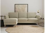 Ecksofa HOME AFFAIRE "MARSEILLE (242/152cm),L-Form, Rec. rechts/links", braun (cappuccino), B:242cm H:88cm T:152cm, 68% Polypropylene, 32% Polyester, Sofas, Ecksofa, Massivholzbeine Eiche, Landhausstil, Wellenunterfederung