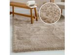 Hochflor-Teppich OTTO HOME "Josetta, auch als Läufer erhältlich", braun, B:160cm H:50mm L:225cm, Polyester, Teppiche, Langflor, Shaggy, dichter weicher Hochflor, uni farben, Wohnzimmer