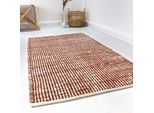 Wollteppich ESPRIT "Gobi, ESP-7112", rot (rotbraun), B:160cm H:10mm L:230cm, Jute, Wolle, Teppiche, Naturfaserteppich aus Jute und Wolle, handgewebt
