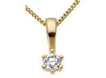 Kettenanhänger FIRETTI "Schmuck Geschenk Gold 750 Halsschmuck Anhänger Halskette Solitär", gold (gelbgoldfarben, g1 = getönt 1), Schmuckanhänger, Damen, 0,1 LR = lupenrein, Diamanten Gelbgold 750, 0,35 g, Diamanten, Gelbgold 750, Kettenanhänger, mit Brillant in Krappenfassung