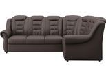 Ecksofa HOME AFFAIRE "Boston L-Form", braun (mud), B:266cm H:102cm T:216cm, 64% Polyurethan, 25% Polyester, 11% Baumwolle, Sofas, Ecksofa, mit hoher Rückenlehne, wahlweise mit Bettfunktion & Stauraum