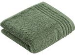 Handtuch VOSSEN "Vienna Style Supersoft", grün (evergrün), B:50cm L:100cm, Webfrottier, Baumwolle, Handtücher, Supersoft Baumwolle