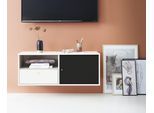 TV-Board HAMMEL FURNITURE "Mistral Fernsehschrank, Medienmöbel, Hängend", weiß, B:108cm H:42cm T:45cm, Sideboards, TV-Board, mit Tür mit Akustikstoff, Kabeldurchführung, Lowboard, B: 108 cm