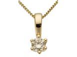 Kettenanhänger FIRETTI "Schmuck Geschenk Gold 750 Halsschmuck Anhänger Halskette Solitär", gold (gelbgoldfarben, g1 = getönt 1), Schmuckanhänger, Damen, 0,15 LR = lupenrein, Diamanten Gelbgold 750, 0,5 g, Diamanten, Gelbgold 750, Kettenanhänger, mit Brillant in Krappenfassung