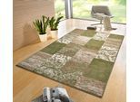 Teppich HANSE HOME "Bloques", beige (creme, grün), B:235cm H:9mm L:320cm, Polypropylen (PP), Teppiche, Teppich, Kurzflor, Weich, Mehrfarbig, Wohnzimmer, Schlafzimmer, Esszimmer
