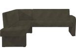 Eckbank HOME AFFAIRE "Umag", grün (khakifarben (arizona 4421)), B:210cm H:89cm T:160cm, Holzwerkstoff, Massivholz, Polyester, Sitzbänke, Eckbank, Sitz und Rücken gepolstert, verschiedene Qualitäten