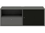 TV-Board HAMMEL FURNITURE "Mistral Fernsehschrank, Medienmöbel, Hängend", grau (graphit), B:108cm H:42cm T:45cm, Sideboards, TV-Board, mit Tür mit Akustikstoff, Kabeldurchführung, Lowboard, B: 108 cm