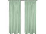 Vorhang HOME BASICS "MAITE" Gr. 3, grün (mint), B:135cm H:225cm, Polyester, Gardinen