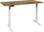 Schreibtisch MÄUSBACHER "Big System Office", weiß (weiß matt, plankeneiche, weiß matt, plankeneiche), B:180cm, Tische, Schreibtisch, Breite 180 cm, elektrisch höhenverstellbar