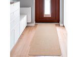 Teppich ANDIAMO "Luton, Made in Germany" Gr. 12, beige (dunkelbeige), B:80cm H:5mm L:200cm, Kunstfaser, Teppiche, Teppich, melierte Optik, auch als Läufer, Wohnzimmer & Schlafzimmer